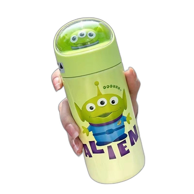 Toy Story Alien TUMBLER INSULATED BOTTLE FLASK WITH STRAP STRAW WATER BOTTLE JUICE TUMBLER