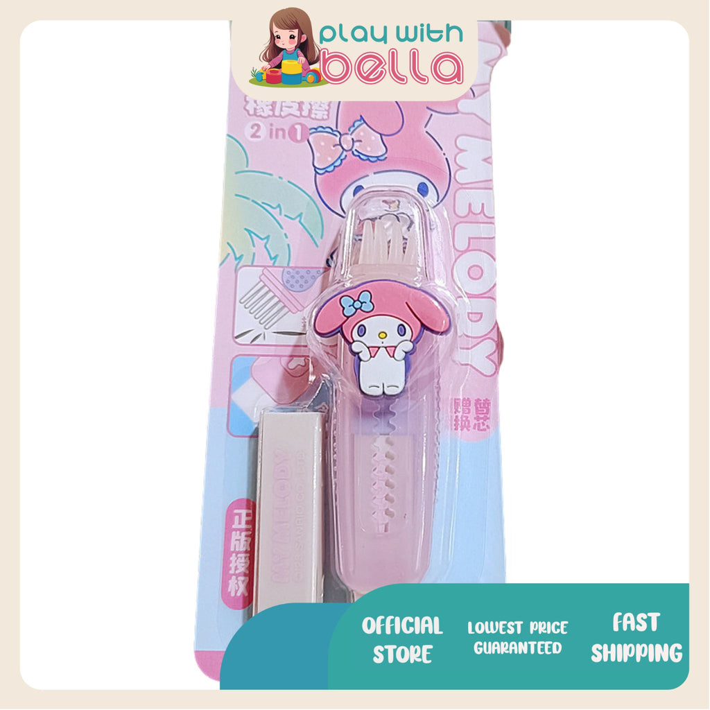 Sanrio 2IN1 Eraser & Brush My Melody Kuromi Pochacco Cinnamoroll