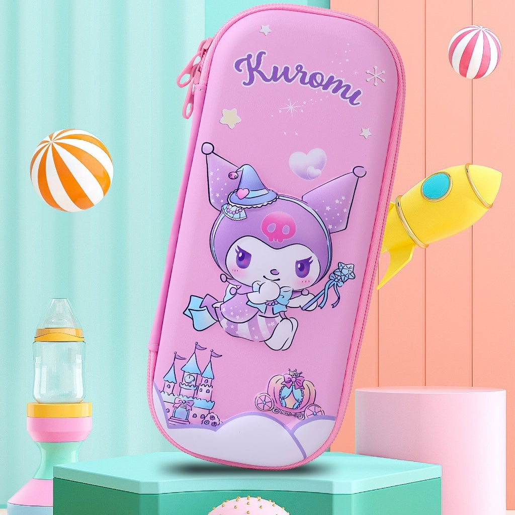 3D Pencil Case With Compartments, Pencil Pouch Box Girl Dinosaur Sanrio Girl Princess Cute Cartoon