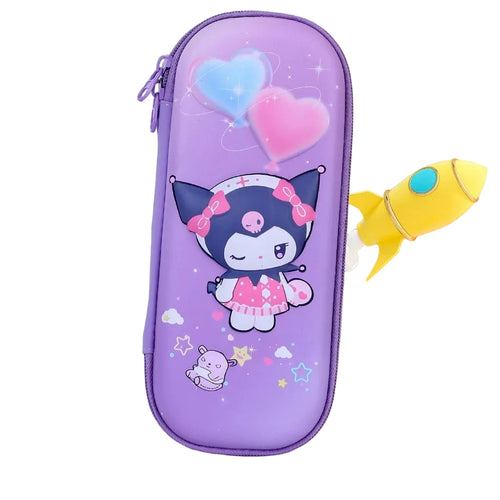3D Pencil Case With Compartments, Pencil Pouch Box Girl Dinosaur Sanrio Girl Princess Cute Cartoon