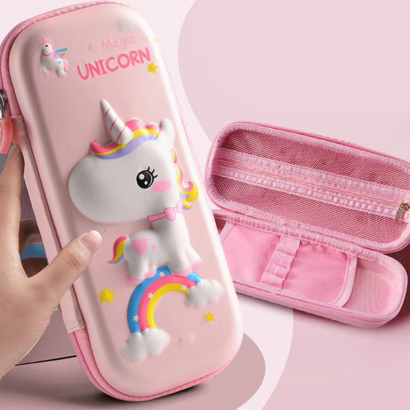 3D Pencil Case With Compartments, Pencil Pouch Box Girl Dinosaur Sanrio Girl Princess Cute Cartoon