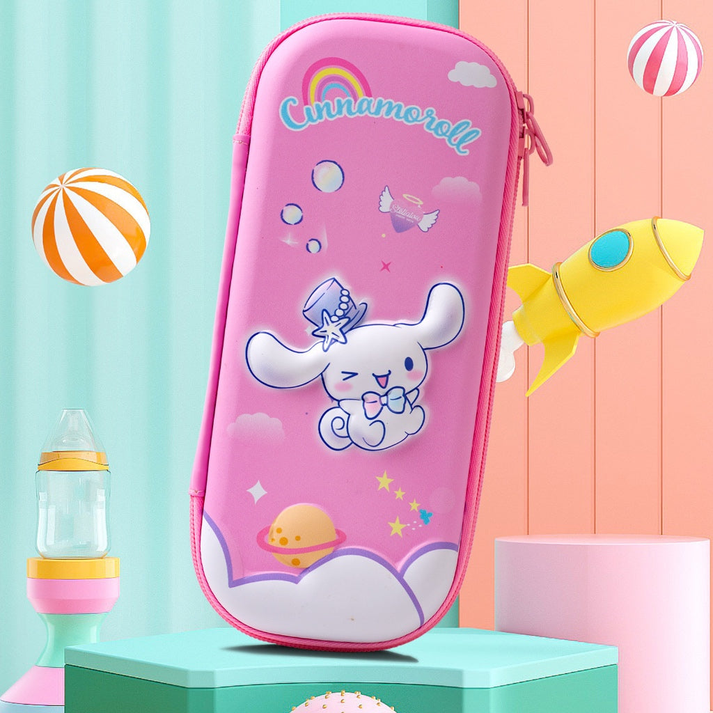 3D Pencil Case With Compartments, Pencil Pouch Box Girl Dinosaur Sanrio Girl Princess Cute Cartoon