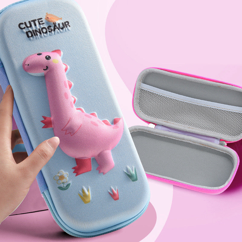 3D Pencil Case With Compartments, Pencil Pouch Box Girl Dinosaur Sanrio Girl Princess Cute Cartoon