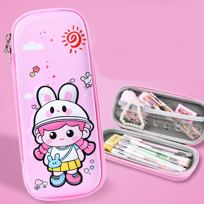 3D Pencil Case With Compartments, Pencil Pouch Box Girl Dinosaur Sanrio Girl Princess Cute Cartoon