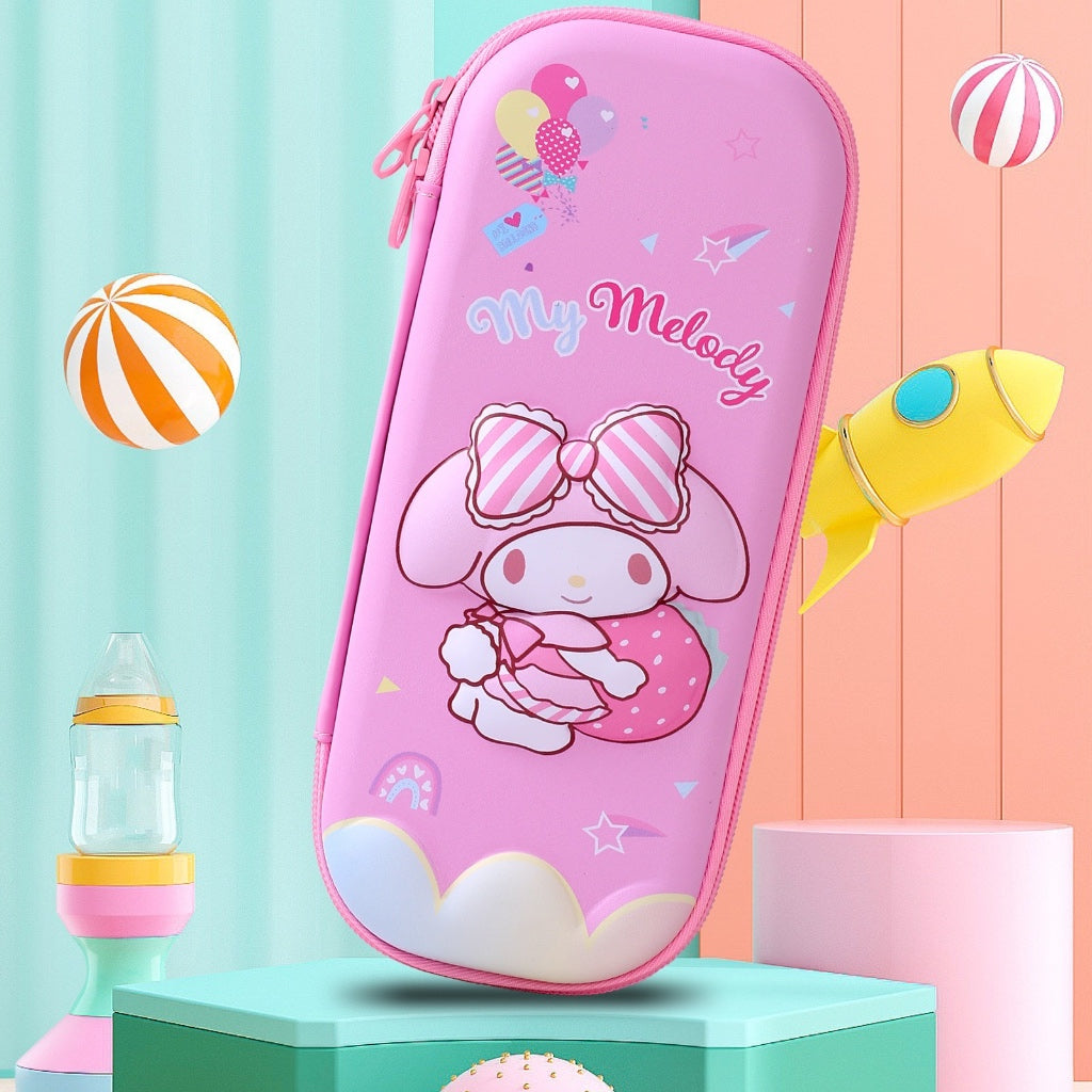 3D Pencil Case With Compartments, Pencil Pouch Box Girl Dinosaur Sanrio Girl Princess Cute Cartoon