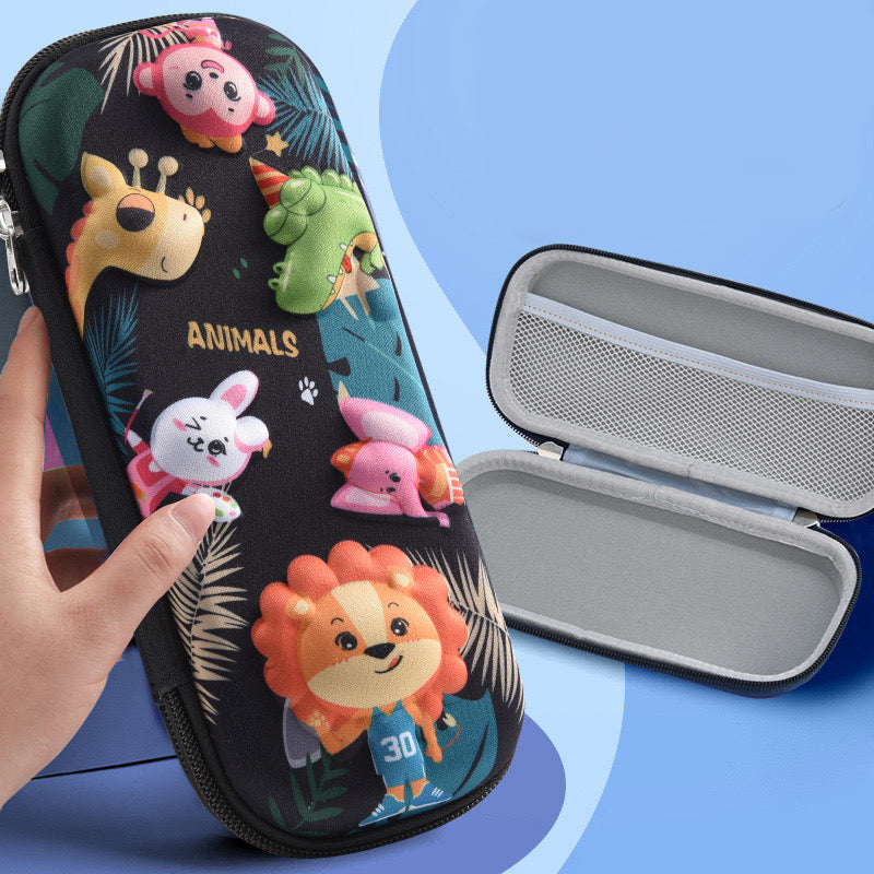 3D Pencil Case A - Rocket BLK