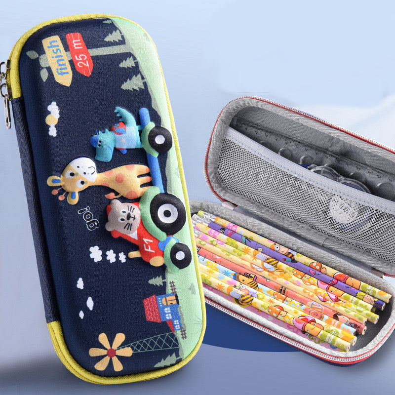 3D Pencil Case A - Rocket BLK