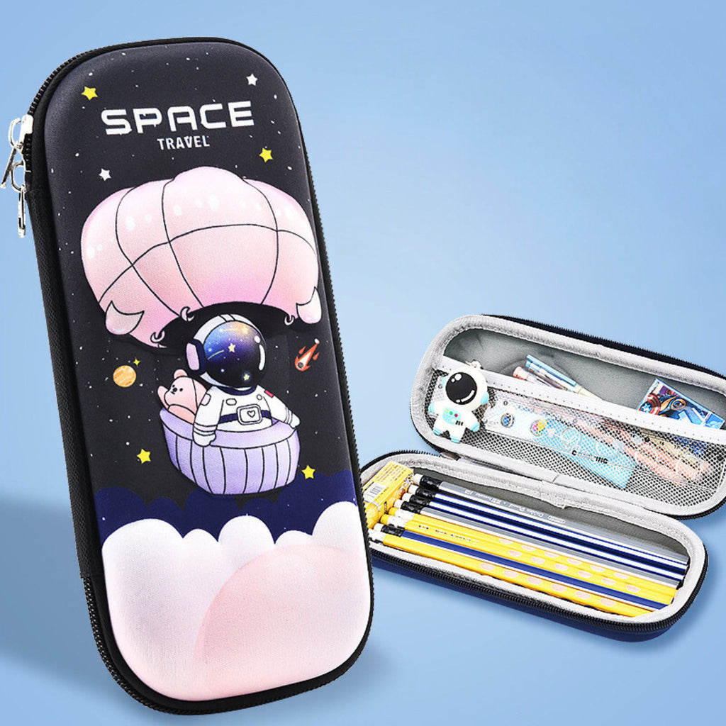3D Pencil Case A - Rocket BLK