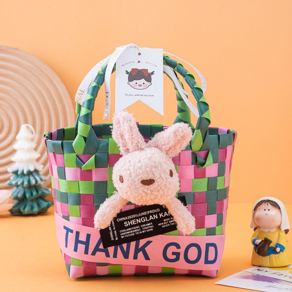 "Cute Colorful design Basket Bag"