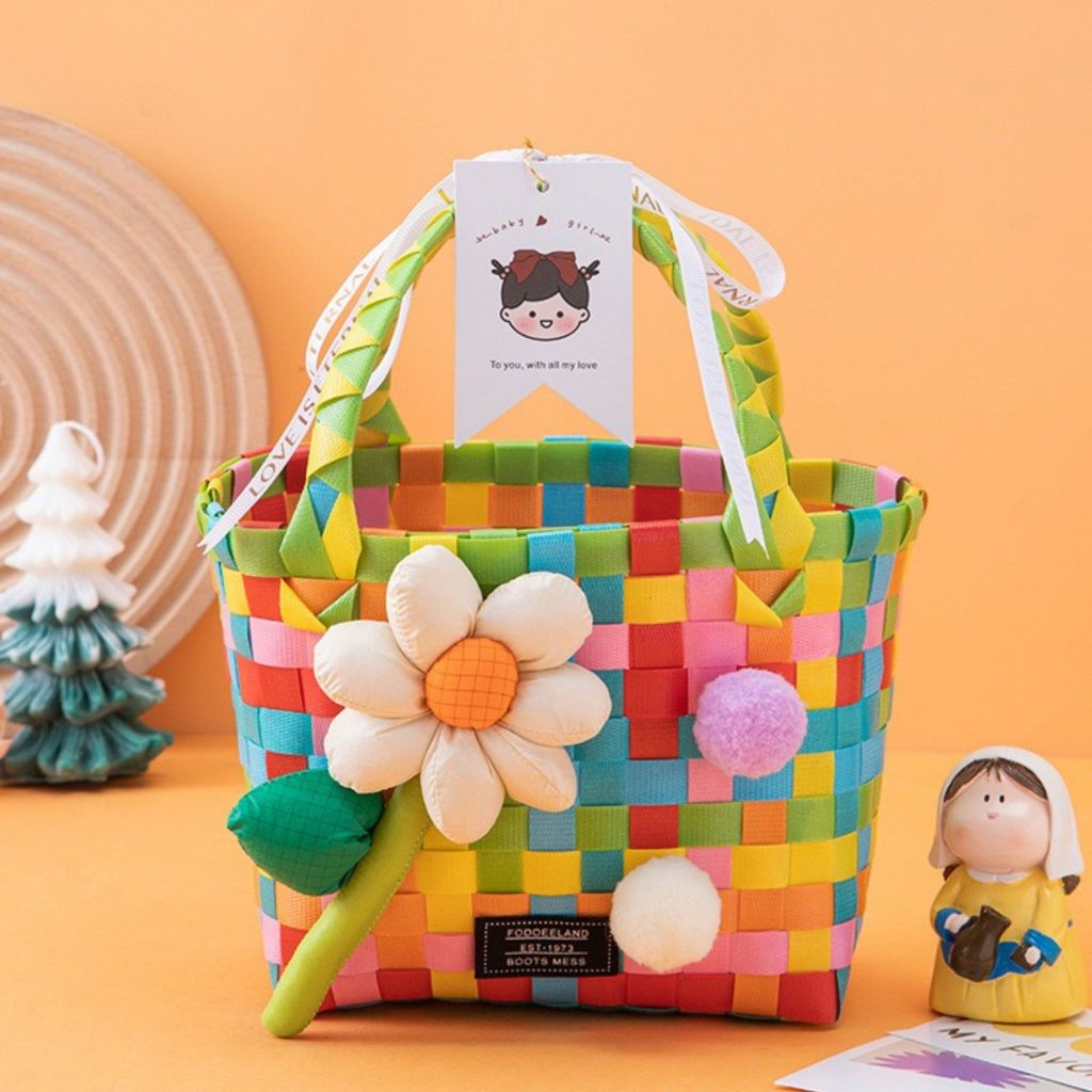"Cute Colorful design Basket Bag"