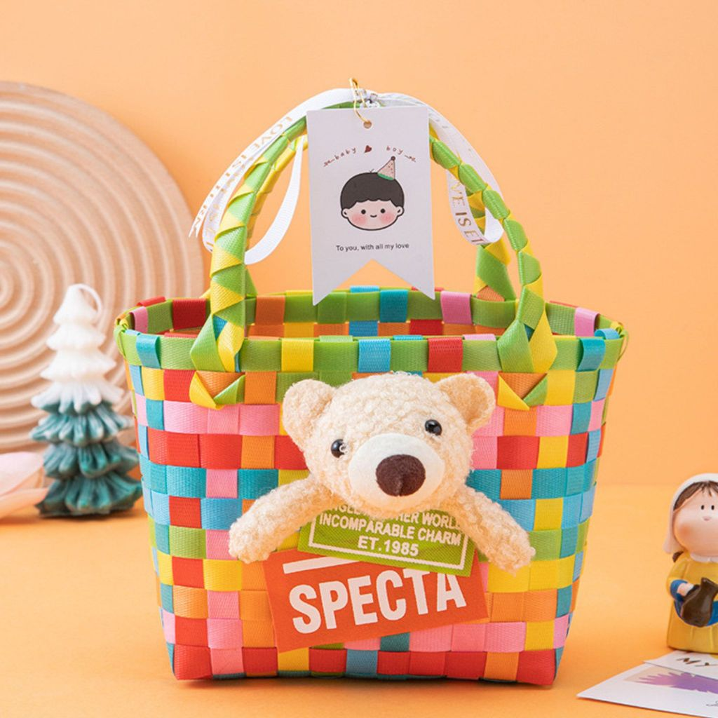 "Cute Colorful design Basket Bag"