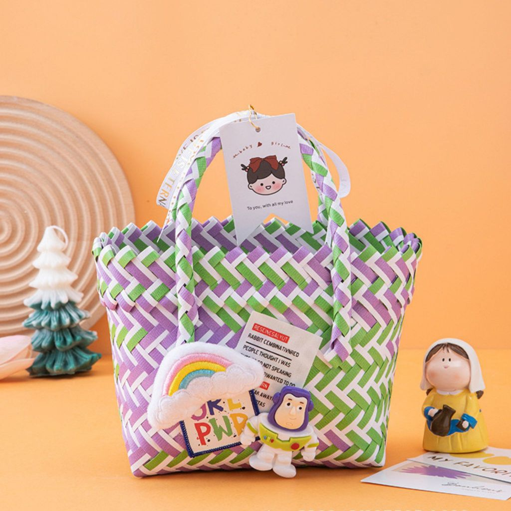 "Cute Colorful design Basket Bag"