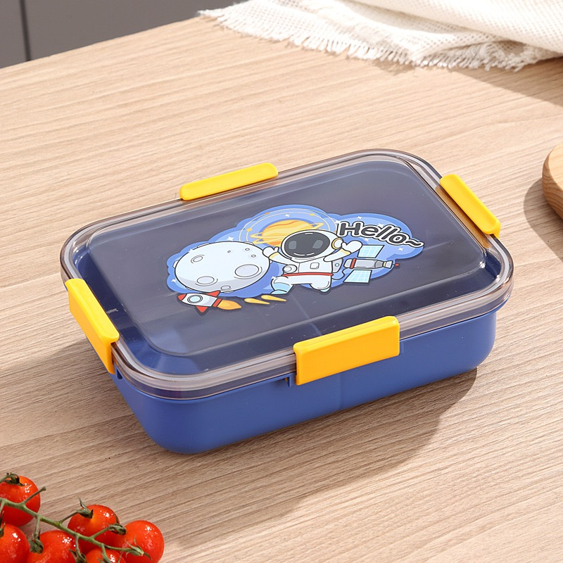 Bento Box 4 Compartment + 1 Spoon + 1 Sauce Container 1100mL