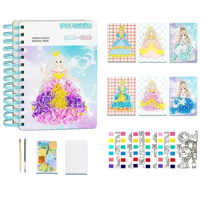 Dress up Doll Stickers Sticker Activity Book DIY Paper Craft Kits Learning Toy DIY Painting Sticker