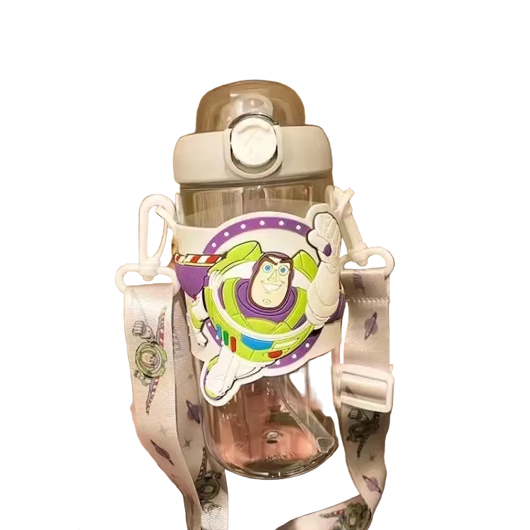 Buzz Lightyear Series Water Bottle Flask Insulated Tumbler Glass Toy Story Series Crossbody Strap
