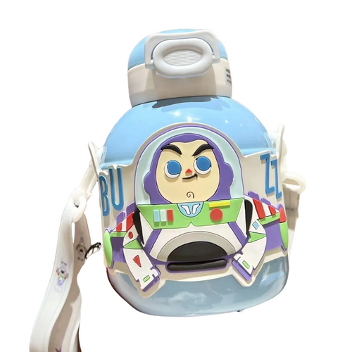 Buzz Lightyear Series Water Bottle Flask Insulated Tumbler Glass Toy Story Series Crossbody Strap