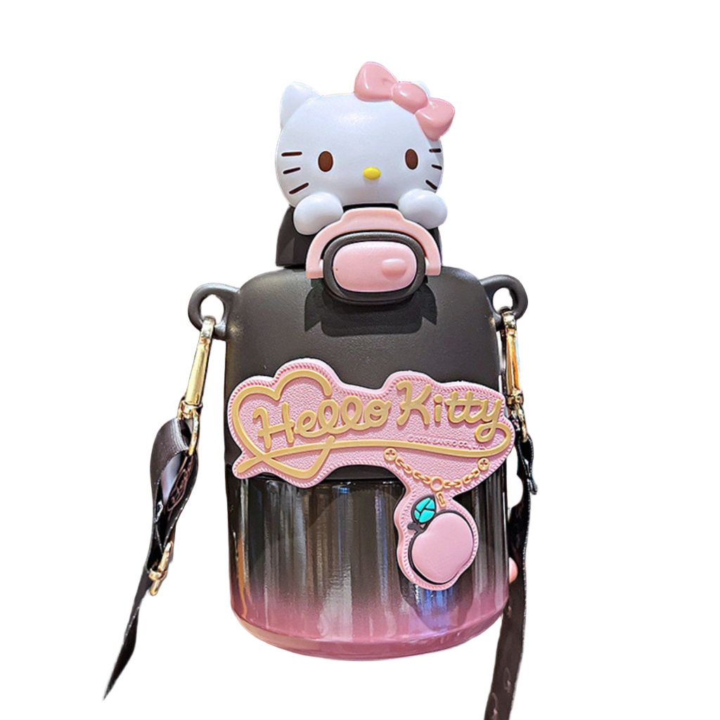 sanrio Insulated Tumbler w/ Leather Band 430mL Cinnamoroll Hello Kitty Kuromi