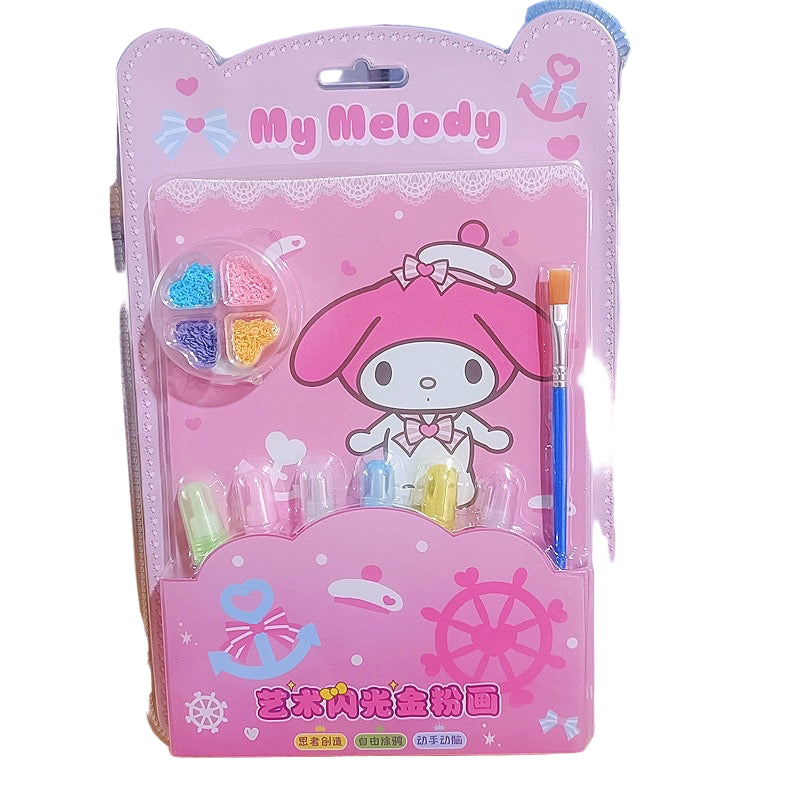 Sanrio Art Glitter & Sequins Painting Set Pochacco My Melody Cinamoroll Kuromi Art Set Painting