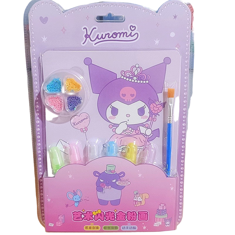 Sanrio Art Glitter & Sequins Painting Set Pochacco My Melody Cinamoroll Kuromi Art Set Painting