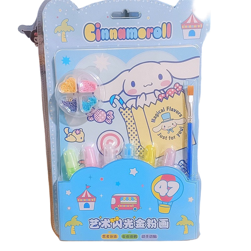 Sanrio Art Glitter & Sequins Painting Set Pochacco My Melody Cinamoroll Kuromi Art Set Painting