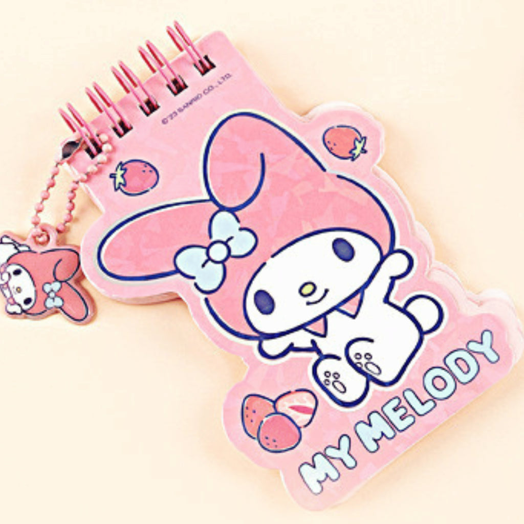 Sanrio and Friends Mini Notebook Spiral Notepad Melody Kuromi Hello Kitty Pompompurin