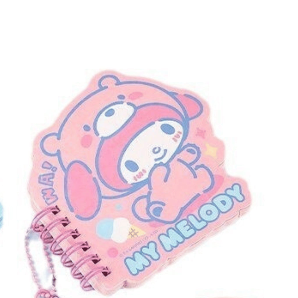 Sanrio and Friends Mini Notebook Spiral Notepad Melody Kuromi Hello Kitty Pompompurin