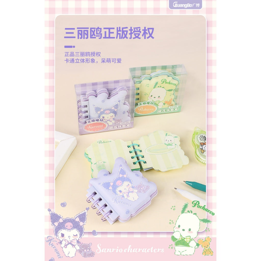 Sanrio and Friends Mini Notebook Spiral Notepad Melody Kuromi Hello Kitty Pompompurin