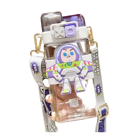 Double Sip Bottle XO Sanrio with Straw & Crossbody Strap Water Bottle Kuromi Pompompurin  530ml