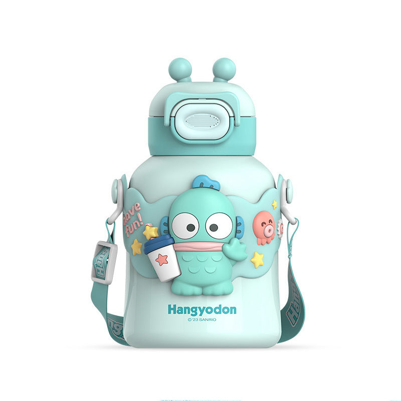 Insulated Tumbler with Cute Horn with Straw & Crossbody  Strap Flask Sanrio Bottle Toy Story  480ml