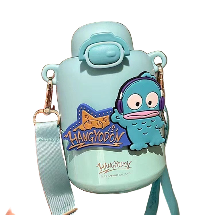 Sanrio Insulated TUMBLER VINTAGE Strap Crossbody Water Flask Toy Story Kuromi Melody Cinamorol 430ML