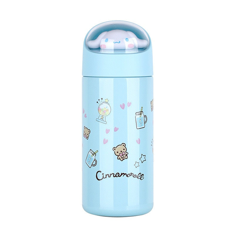Insulated Tumbler Round Head Flask Bottle Hot n Cold Sanrio Toy Story Sanrio Alien Buzz Kuromi 350ml