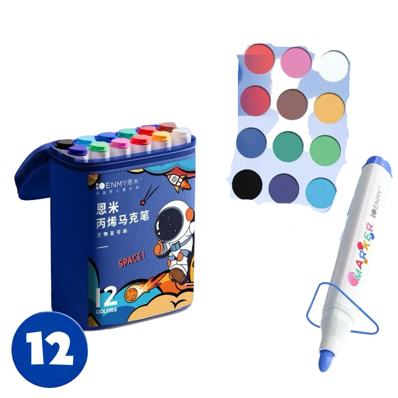Enmy Acrylic Marker 24/36/48/60/80 Color Arcylic Marker Painting Paint Marker Drawing Markers Maker