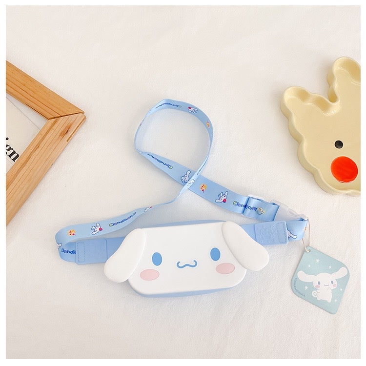 SANRIO Kuromi Hello Kitty My Melody Cinamoroll Kerokeropi Belt Bag Siliocne Cartoon Crossbody