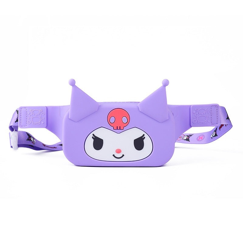 SANRIO Kuromi Hello Kitty My Melody Cinamoroll Kerokeropi Belt Bag Siliocne Cartoon Crossbody