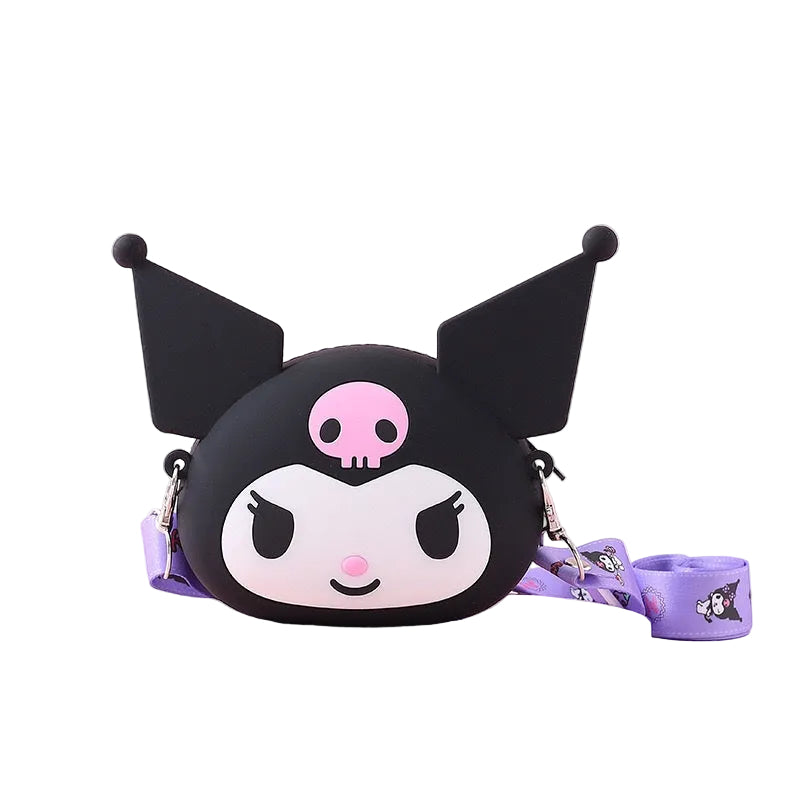 Sanrio Silicone Bag Crossbody Bag Kuromi Cinamoroll HelloKitty Hangyodon Melody Pochacco Pompompurin