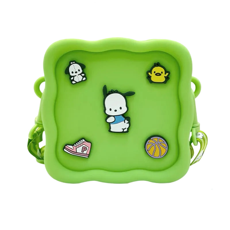 Sanrio Silicone Bag Crossbody Bag Kuromi Cinamoroll HelloKitty Hangyodon Melody Pochacco Pompompurin