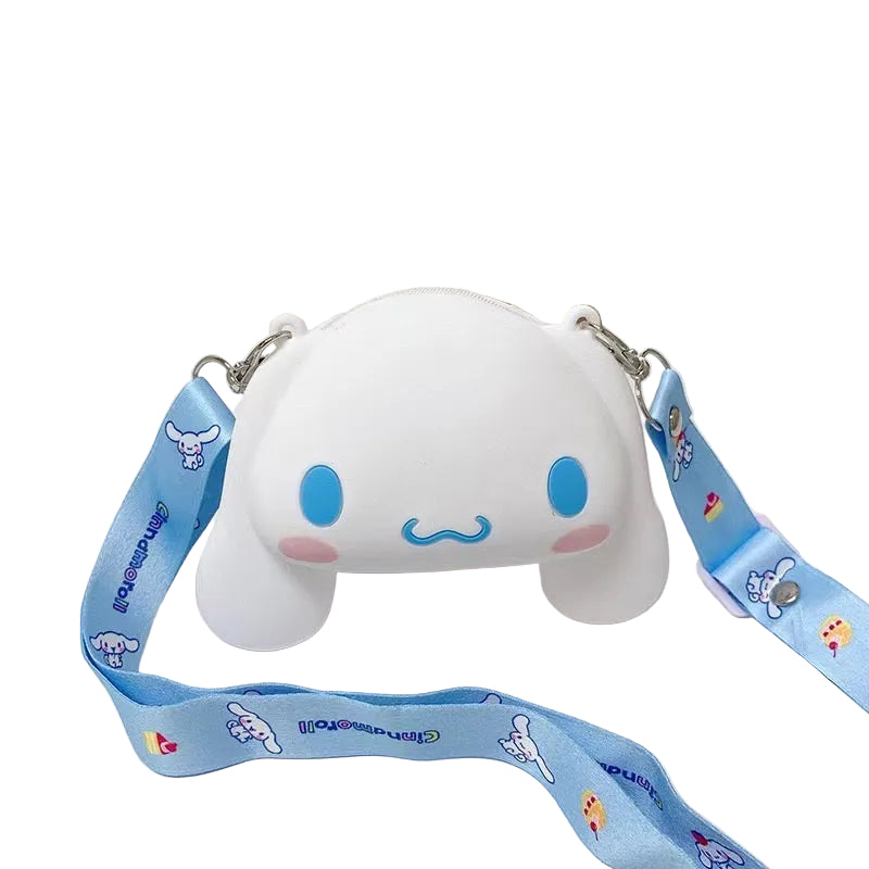 Sanrio Silicone Bag Crossbody Bag Kuromi Cinamoroll HelloKitty Hangyodon Melody Pochacco Pompompurin