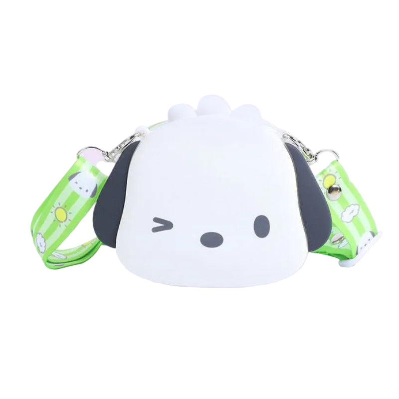 Sanrio Silicone Bag Crossbody Bag Kuromi Cinamoroll HelloKitty Hangyodon Melody Pochacco Pompompurin