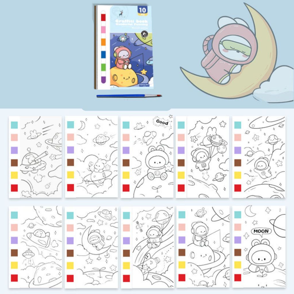 "Water color Graffiti book for Primary School students"