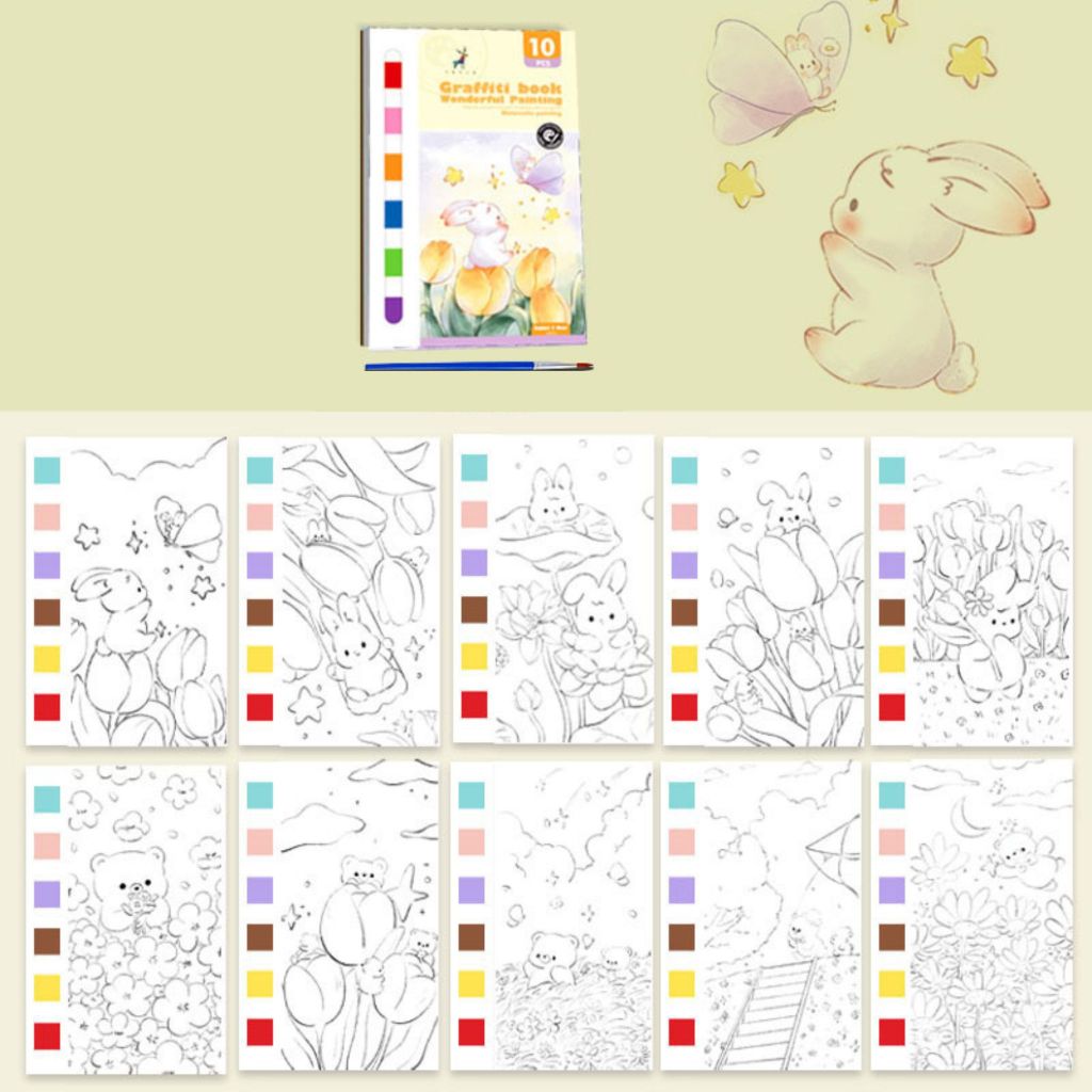 "Water color Graffiti book for Primary School students"