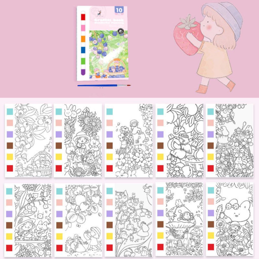 "Water color Graffiti book for Primary School students"