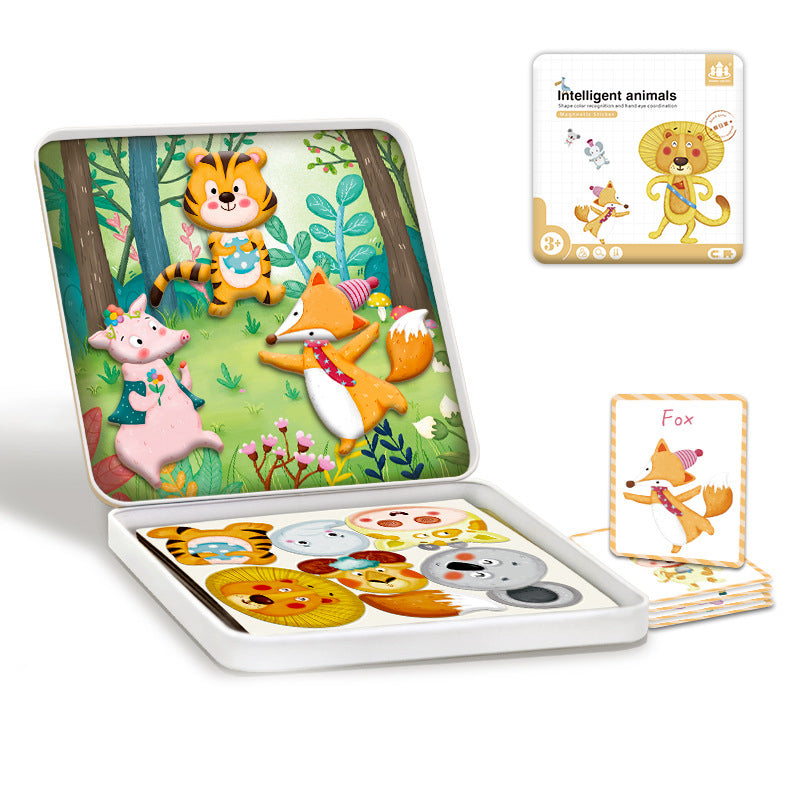 Travel Puzzles, Dressing Game Travel Games Magnetic Sticker Puzzle Case (With Cards & Pen) Book