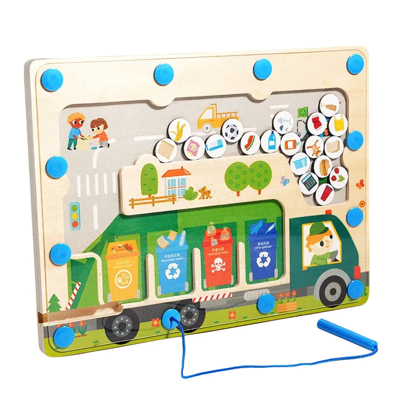 Magnetic Pen Maze Matching, Pairing & Sorting Activity for Kids Color Number Maze Counting Puzzles