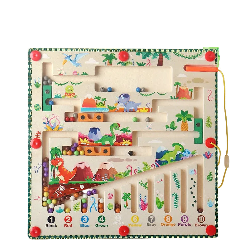 Magnetic Pen Maze Matching, Pairing & Sorting Activity for Kids Color Number Maze Counting Puzzles