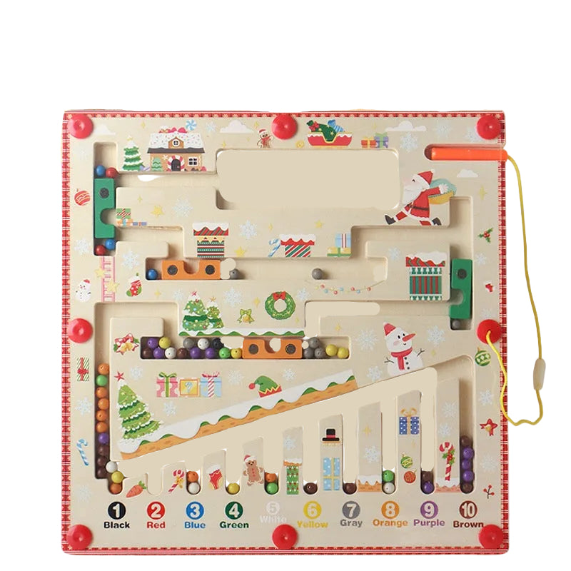 Magnetic Pen Maze Matching, Pairing & Sorting Activity for Kids Color Number Maze Counting Puzzles