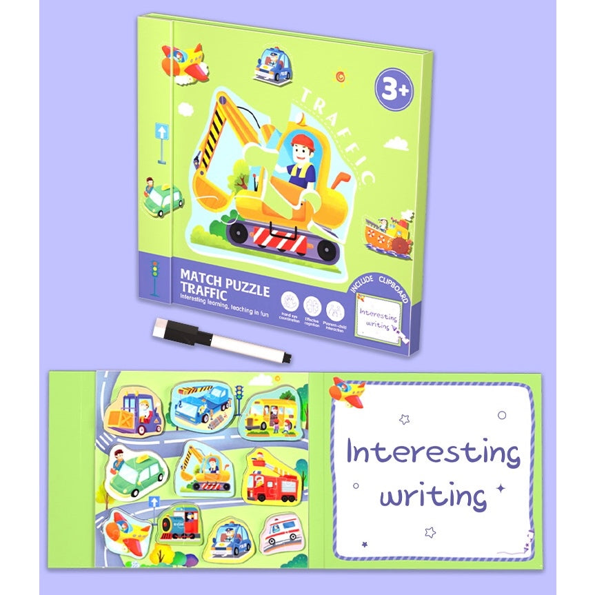 Book-Style 3D Puzzle Book Drawing Board Book White Board Drawing Book By Play with Bella