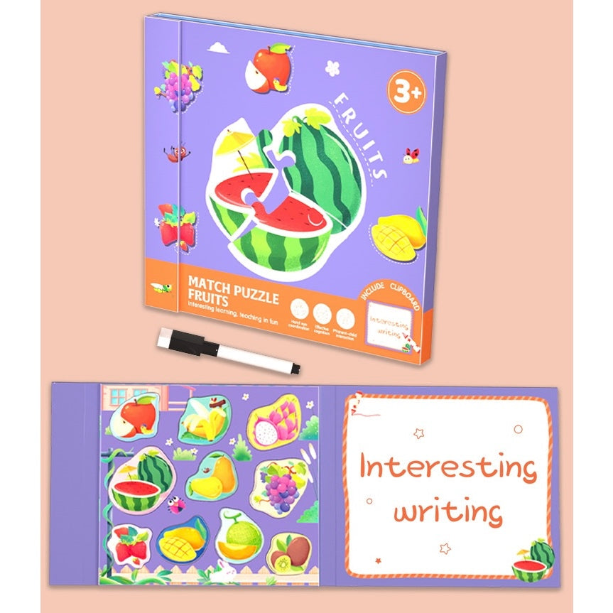 Book-Style 3D Puzzle Book Drawing Board Book White Board Drawing Book By Play with Bella