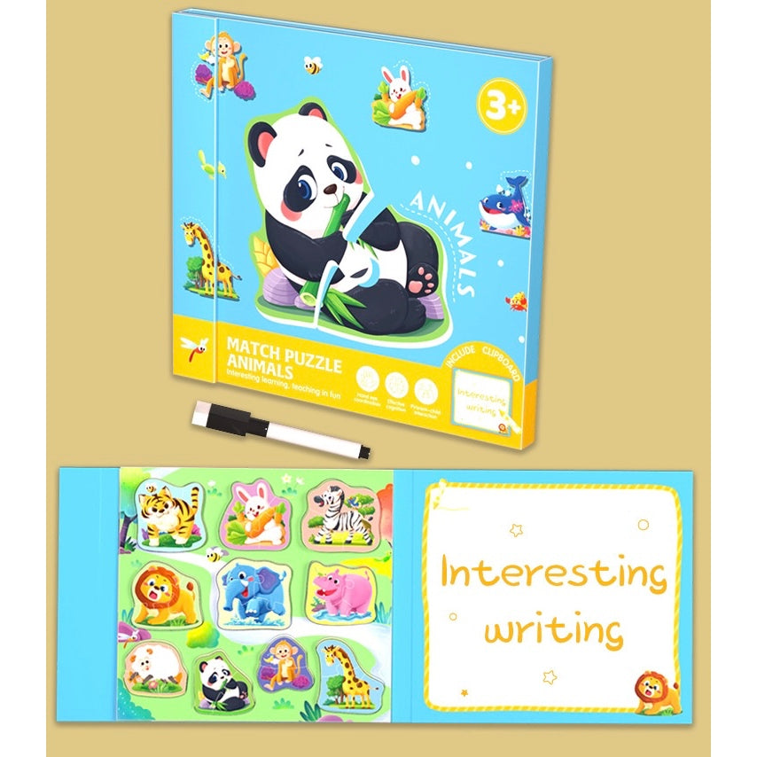 Book-Style 3D Puzzle Book Drawing Board Book White Board Drawing Book By Play with Bella