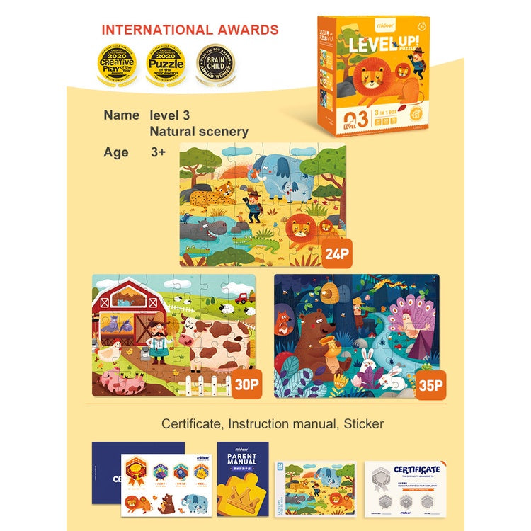 Mideer Advanced Puzzle Level-Up Progressive Learning Levels 0-8