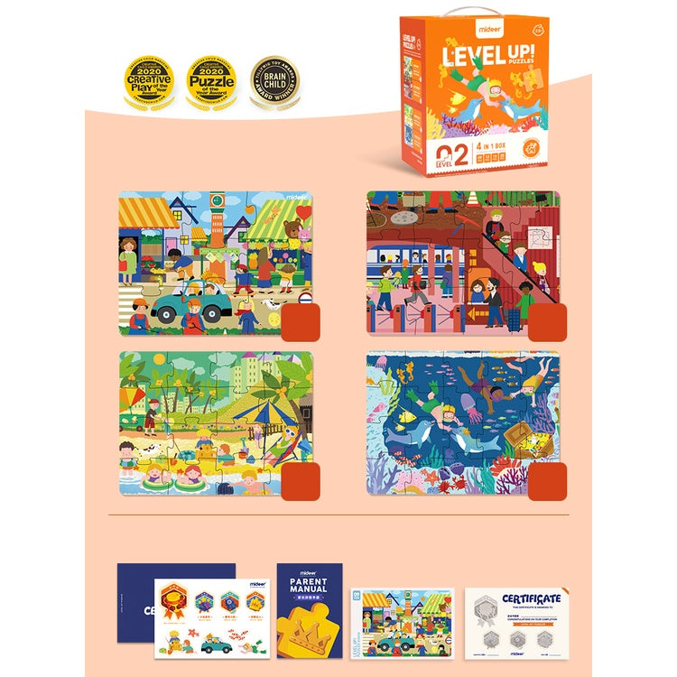 Mideer Advanced Puzzle Level-Up Progressive Learning Levels 0-8